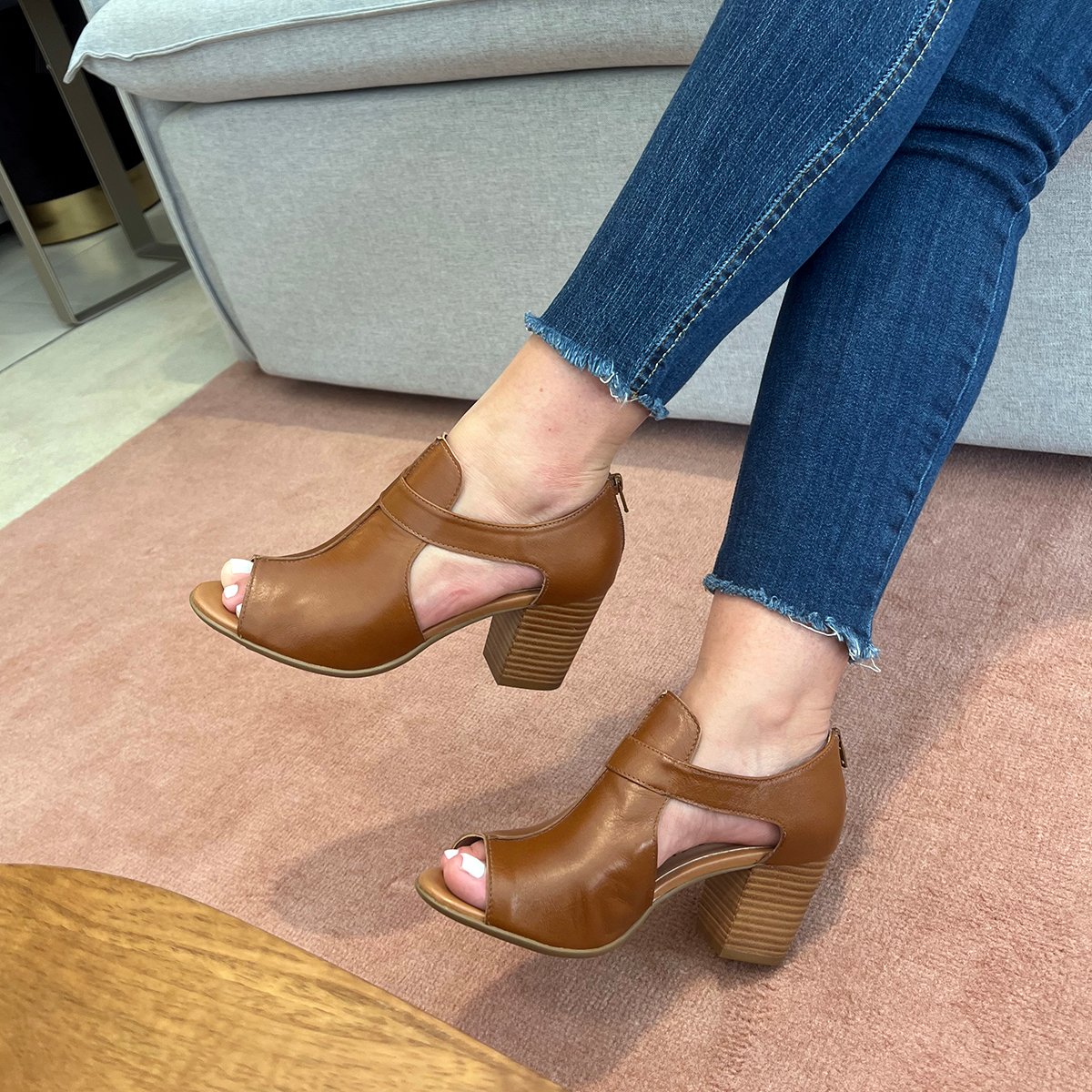 Ankle boot Aberta Salto Médio Dina Mirtz Ref 20753 | Fino Raro