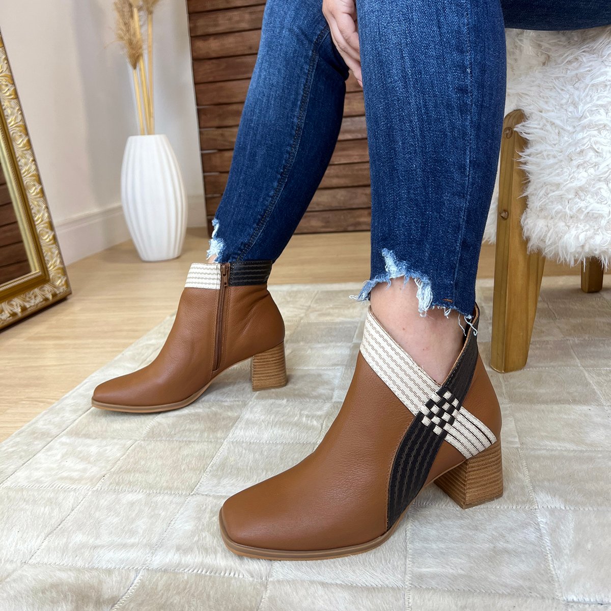 Salto Baixo Bota Curta De Salto Bota Arezzo Bota Cano Curto