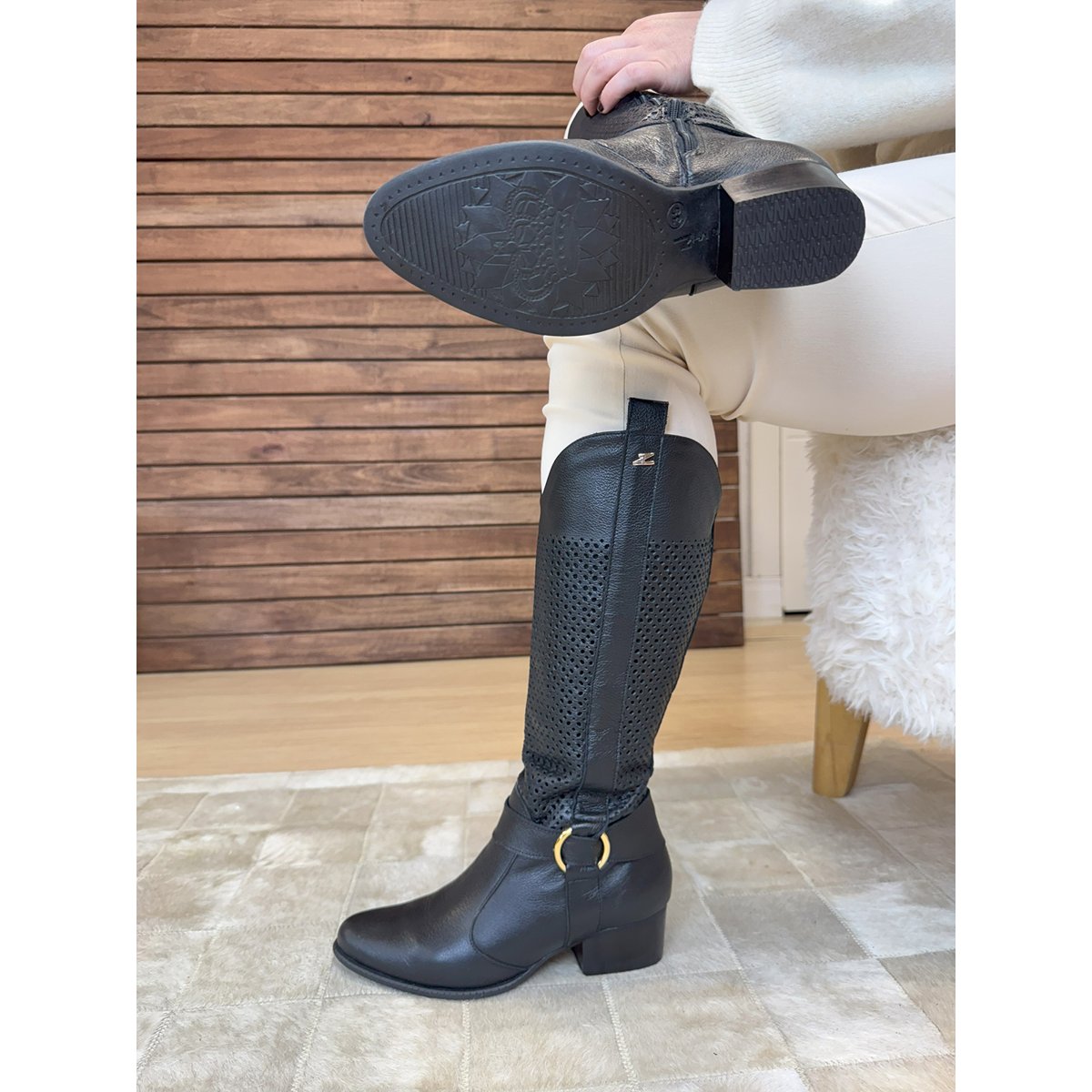 Dina Mirtz Botas De Cano Bota Montaria Magazine Luiza Bota Cano