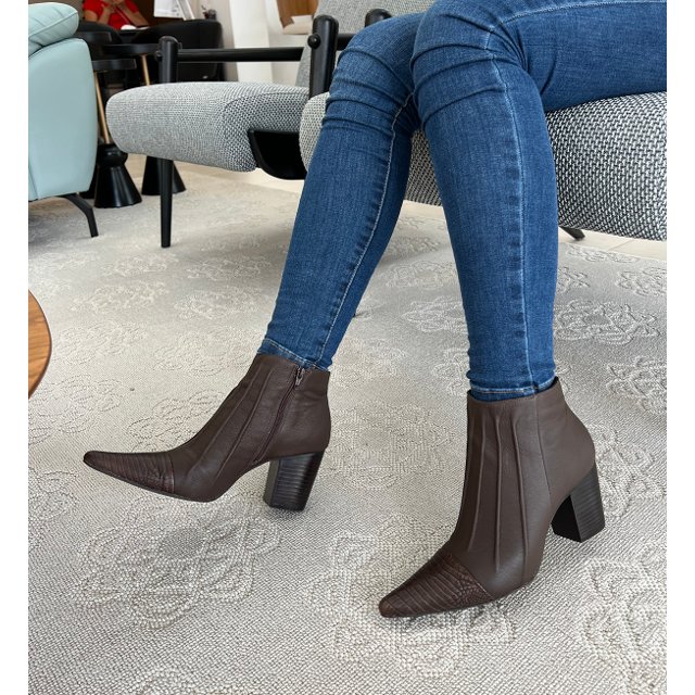 Salto Bloco Bota Cano Curto Salto Cm Bota Cano Curto Bico Fino