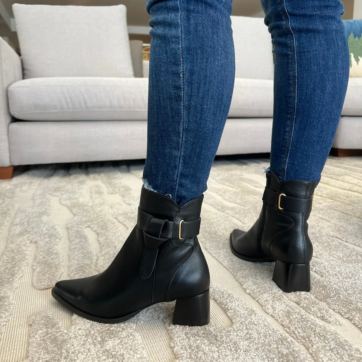 Coturno Bico Bota Bico Fino Bottero Bota Cano Curto Salto Grosso