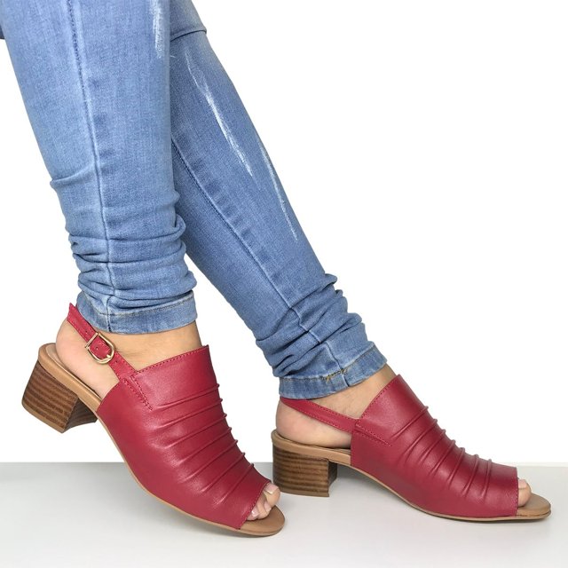 Sandália Fechada Sandalias Salto Confortavel Sandália Feminina