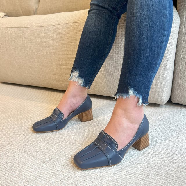 Sapato Scarpin Confort Salto Baixo Ref 21302 Fino Raro Site