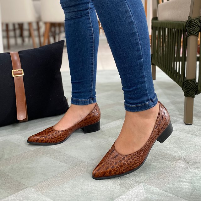 SCARPIN SALTO BAIXO DINA MIRTZ REF 600 Fino Raro Site 100%