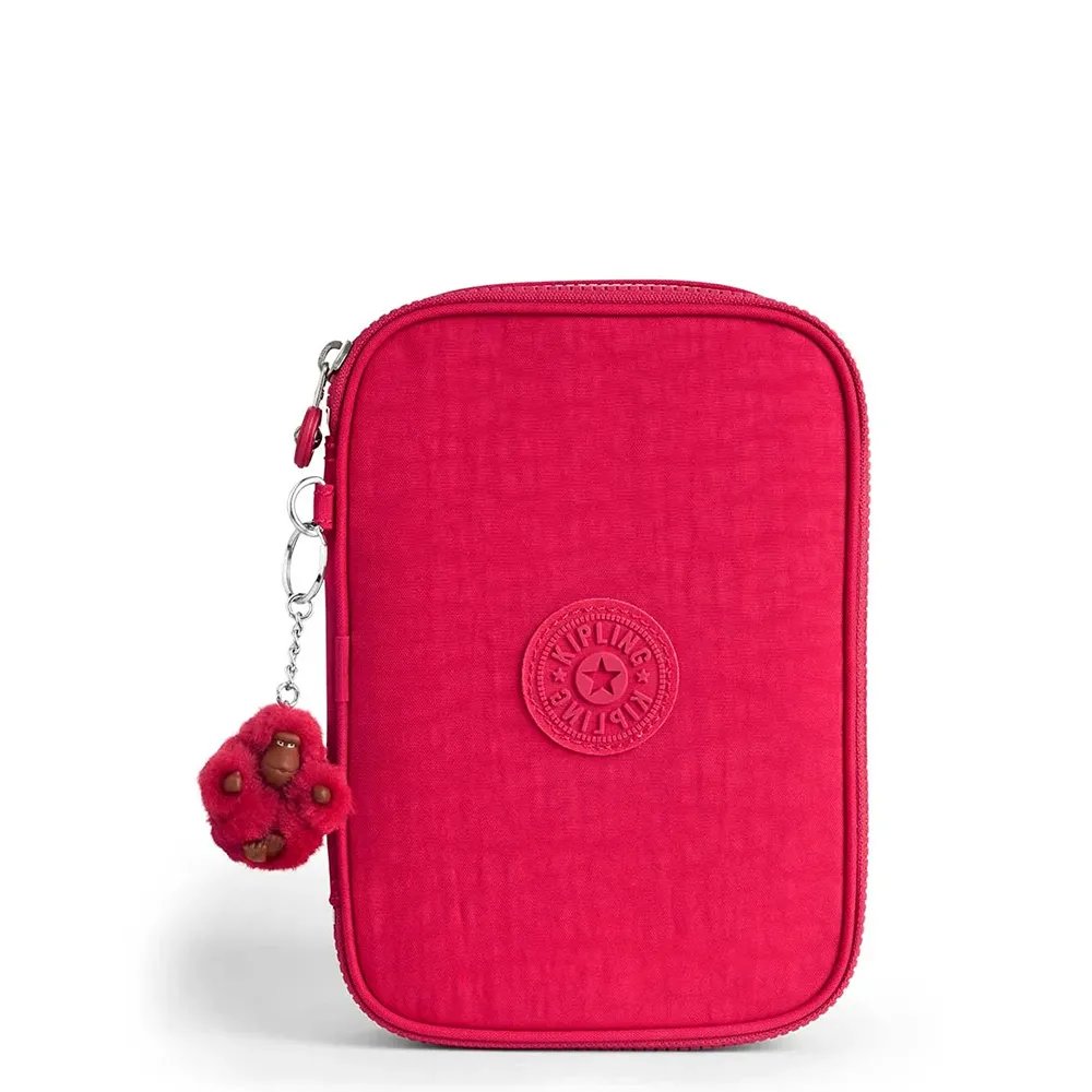Estojo Kipling 100 Pens Rosa Papelaria Art Pel