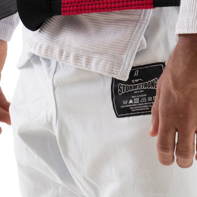 Calça Kimono StormStrong Jiu-Jitsu Rip-Stop BRANCA StormStrong
