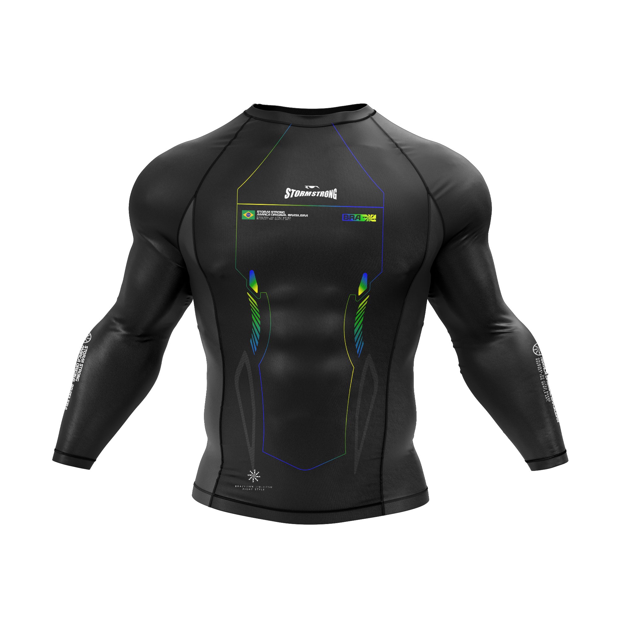RASH GUARD BRA25 BLACK - ML | StormStrong Fight Co.