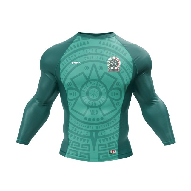 Rash Guard Manga Longa No Gi Jiu-Jitsu StormStrong Seleções 26 México ...