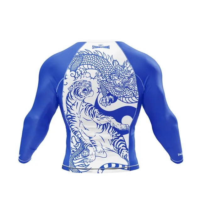 CHIKUMAロンパースrash guard coverallMANDARIN Rash Guard Manga Longa No Gi Jiu-Jitsu StormStrong Ryu-ko