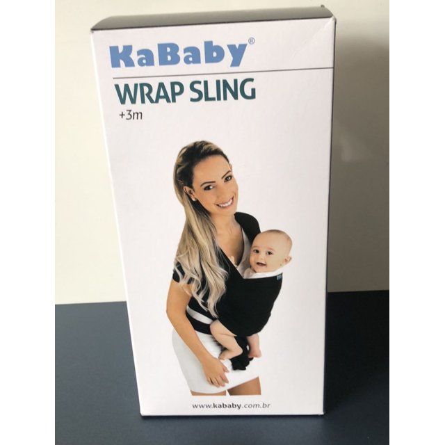 Sling Wrap para bebê em suedine Preto Pati Nicki - Up Baby