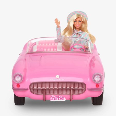 CARRO BARBIE CONVERSÍVEL ROSA MUITO BOM ESTADO COM TODOS OS ADESIVOS!