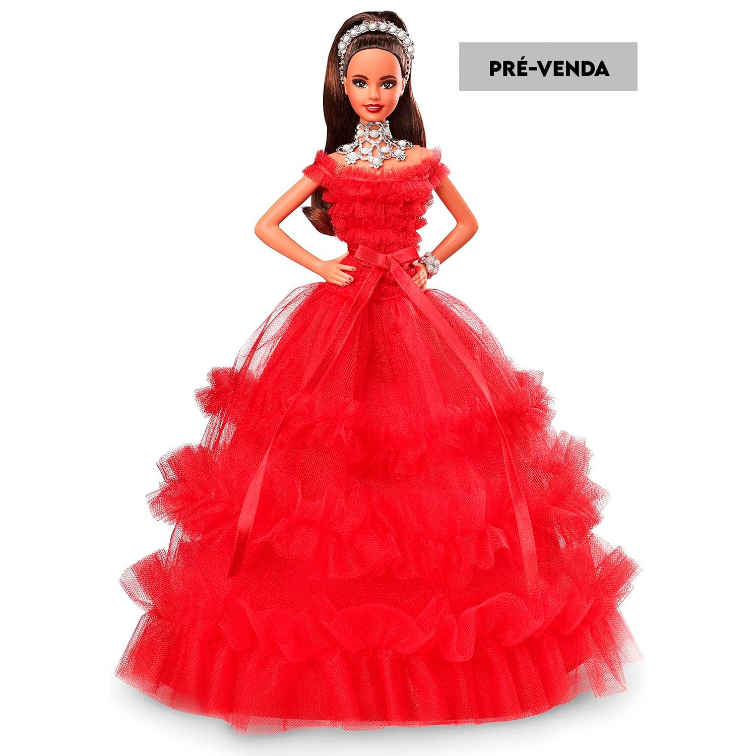 PRÉ-VENDA Boneca Barbie Signature Holiday 2018 Morena - Mattel