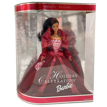 PRÉ-VENDA Boneca Barbie Collector Holiday Celebration 2002 Afro