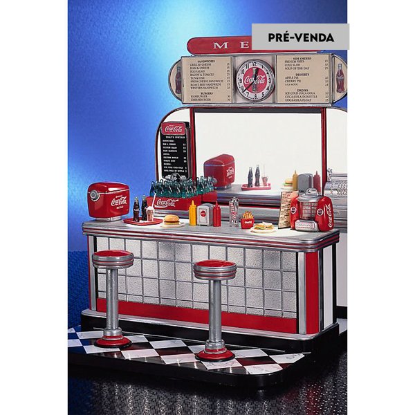 置物 90s Coca-Cola fountain dispenser bank PRÉ-VENDA Bar da Coca-Cola da Barbie Soda Fountain 2000 - Mattel