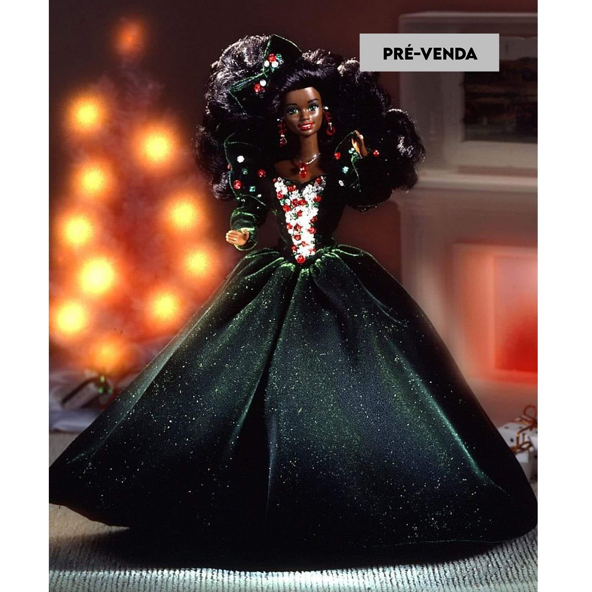 PRÉ-VENDA Boneca Barbie Collector Happy Holidays 1991 Afro