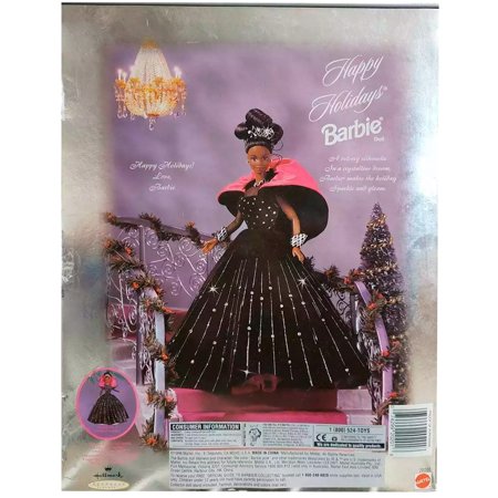 1998年バービー黒人ハッピーホリデーBarbie限定ブラック　ドレス未開封 PRÉ-VENDA Boneca Barbie Collector Happy Holidays 1998 Afro