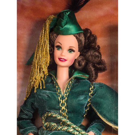 scarlett o'hara barbie green dress Barbie Doll as (BBQ Dress) Drapery Dress Scarlett Barbie Scarlett