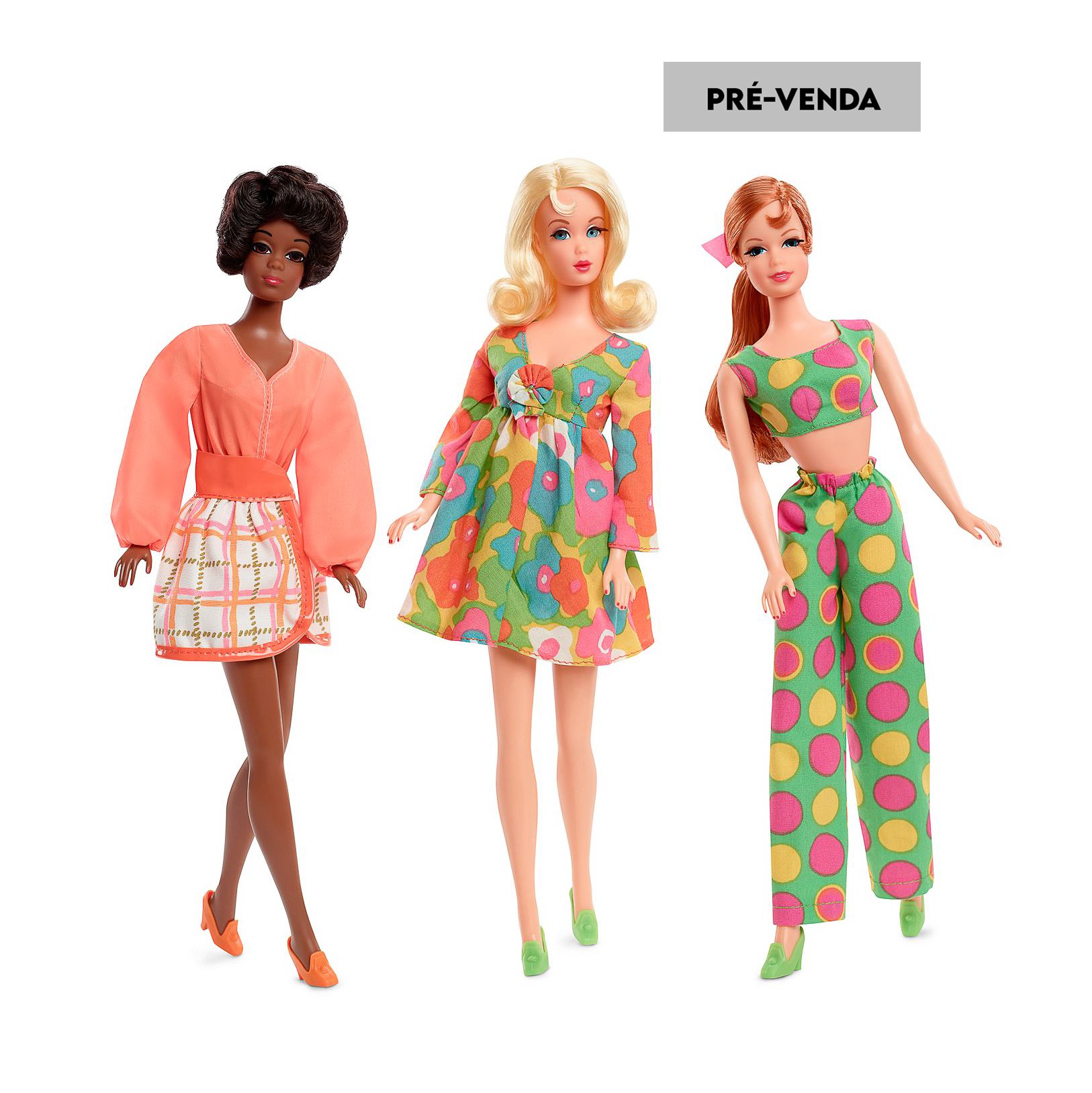 PRÉ-VENDA Boneca Barbie Collector Mod Friends Giftset Repro 1986