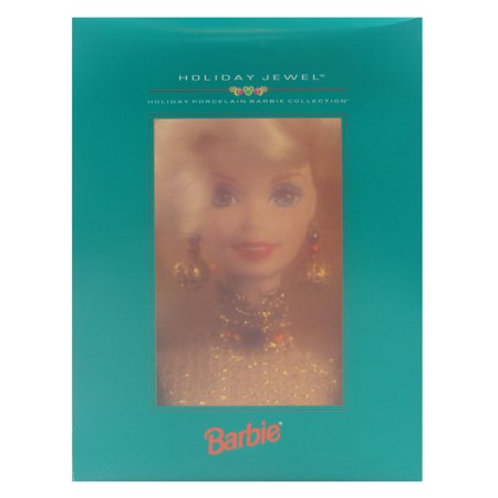 PRÉ-VENDA Boneca Barbie Collector Porcelana Holiday Jewel 1995