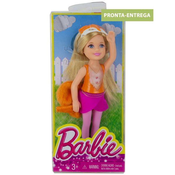 Boneca Barbie Kelly Club Chelsea Raposa Laranja e Branco - Mattel