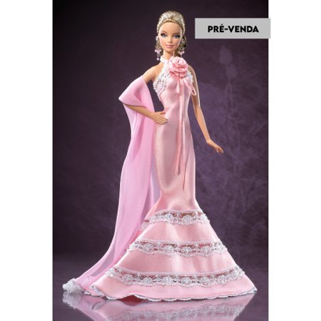 Boneca barbie hot sale vestido brilhante