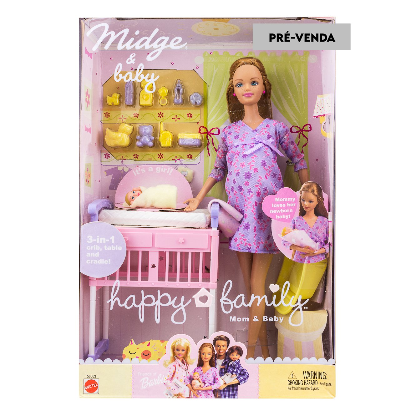 Boneca Grávida Midge Barbie Happy Family Mattel 2003 + Berço (item  Colecionador Completo) | Brinquedo Barbie Usado 89508301 | enjoei