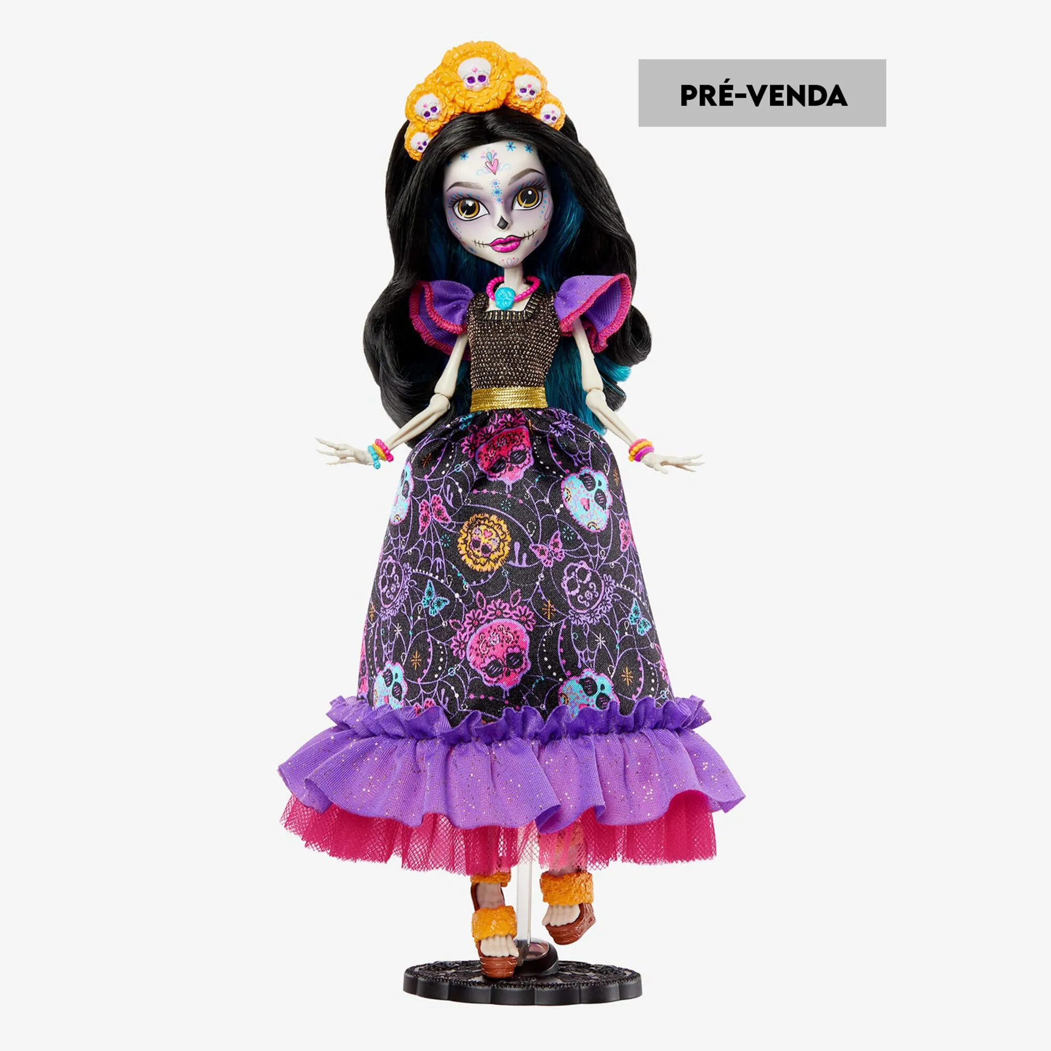 PRÉ-VENDA Boneca Monster High Dia de Muertos Skelita Calaveras - Mattel