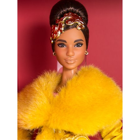 GUO Pei Barbie Doll Wearing Golden-Yellow Gown