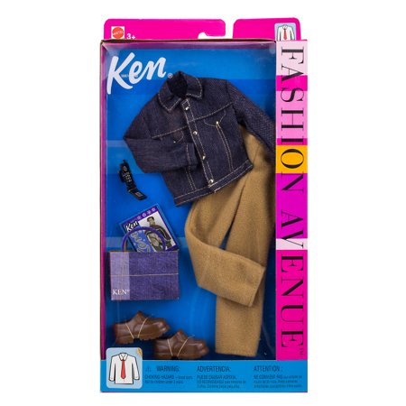 Roupa Ken Jaqueta Jeans e Calça Bege - Mattel