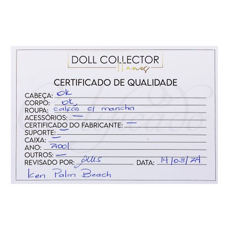 Boneco Ken Palm Beach - Mattel (Removida da Caixa)