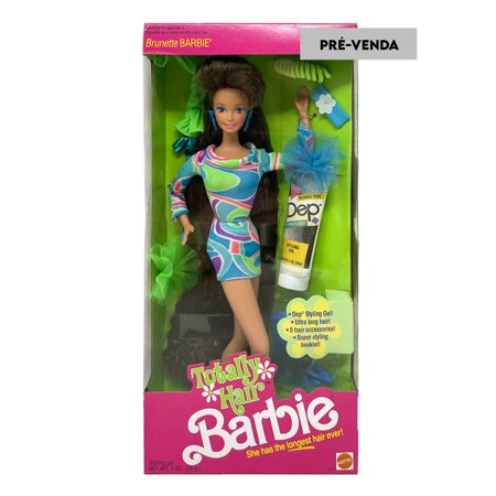 PRÉ-VENDA Boneca Barbie Totally Hair morena 1991 Mattel Doll