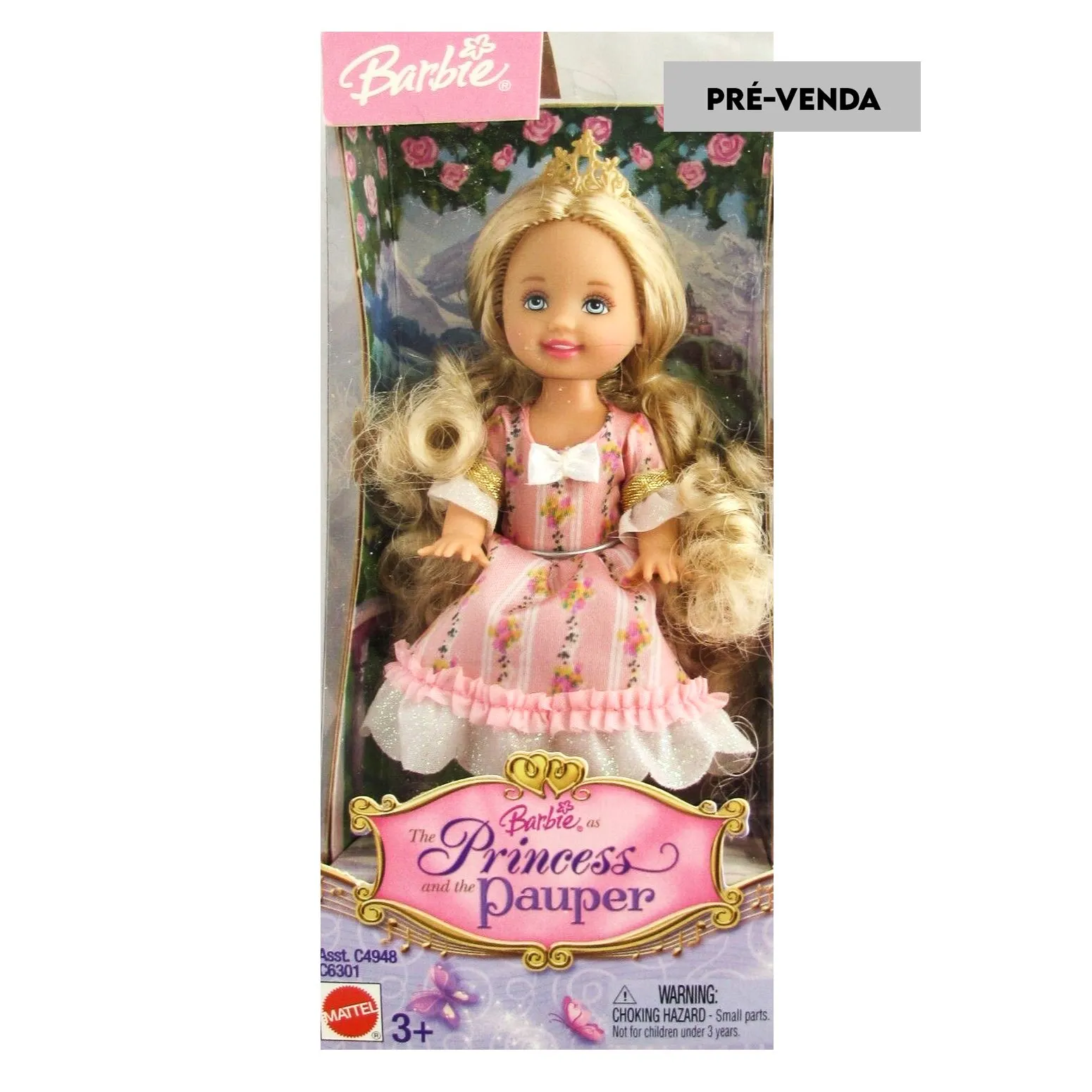 PRÉ-VENDA Boneca Barbie Princess & The Pauper Kelly Vestido Rosa