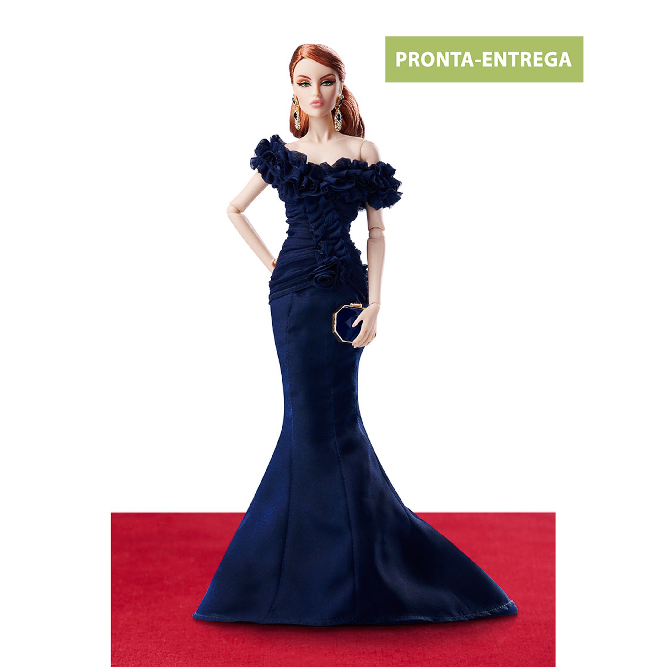 Roupa Boneca Fashion Royalty Conjunto Saia Salmão e Blusa Azul - Integrity  Toys