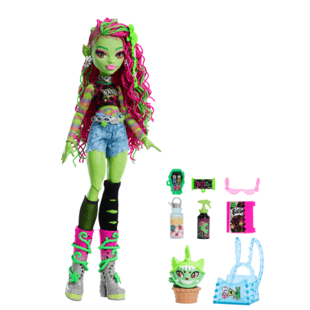 PRÉ-VENDA Boneca Monster High Venus McFlytrap Fashion Doll with Pet Chewlian - Mattel