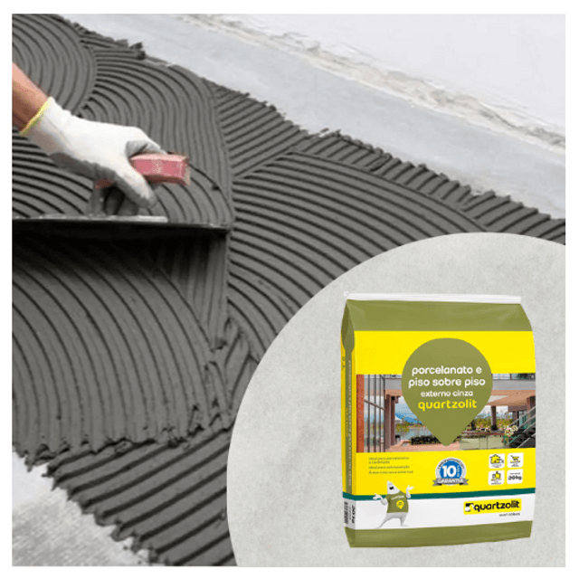 Argamassa Cimentcola Cinza para Porcelanato e Piso Externo 20kg ...