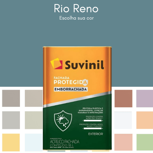 Tinta Fachada Protegida Emborrachada Acrílica Fosco 16L - Escolha sua ...