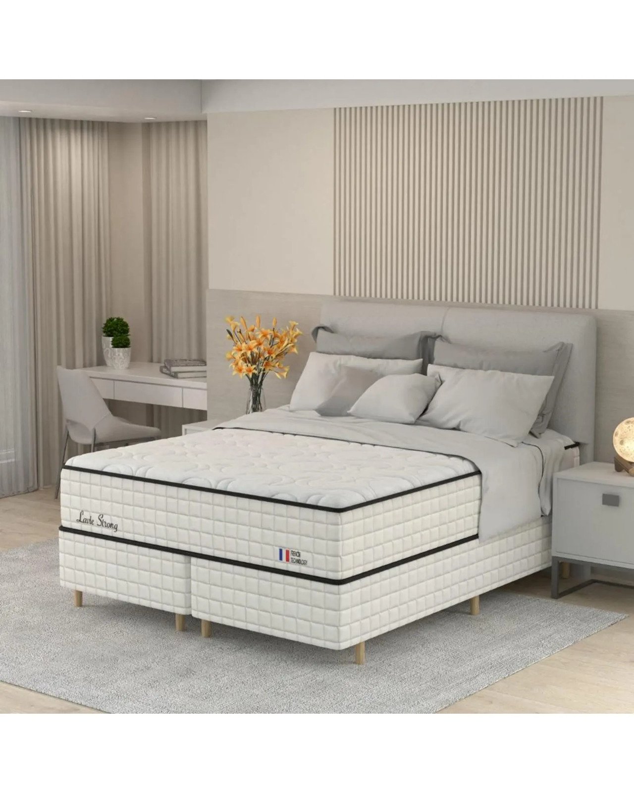 Colchão Espuma King 193x203x30cm Lavie Strong Solar Colchões