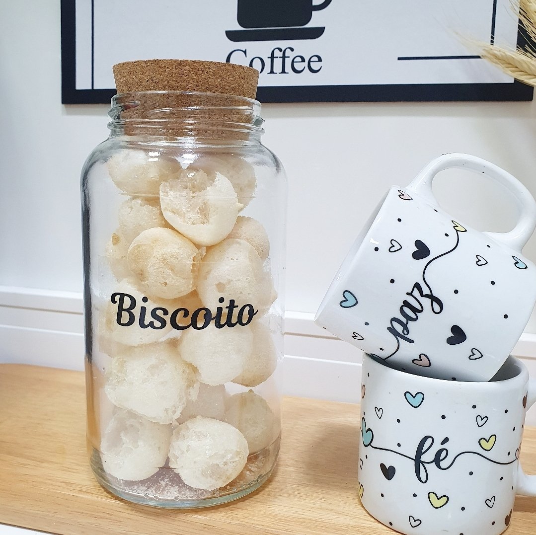 Pote de vidro Prime para biscoito black 810ml | Espaço Arte Home ...