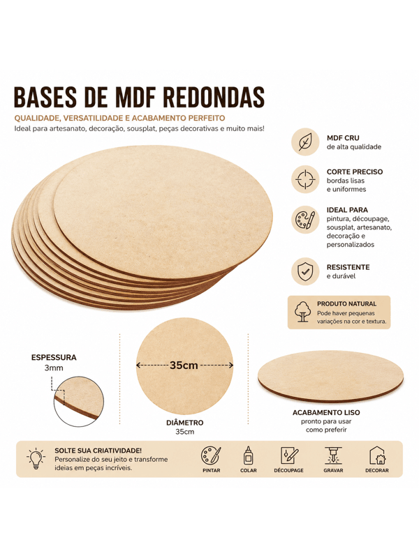 Base de MDF 35x35 | Requintes da Casa Atelier