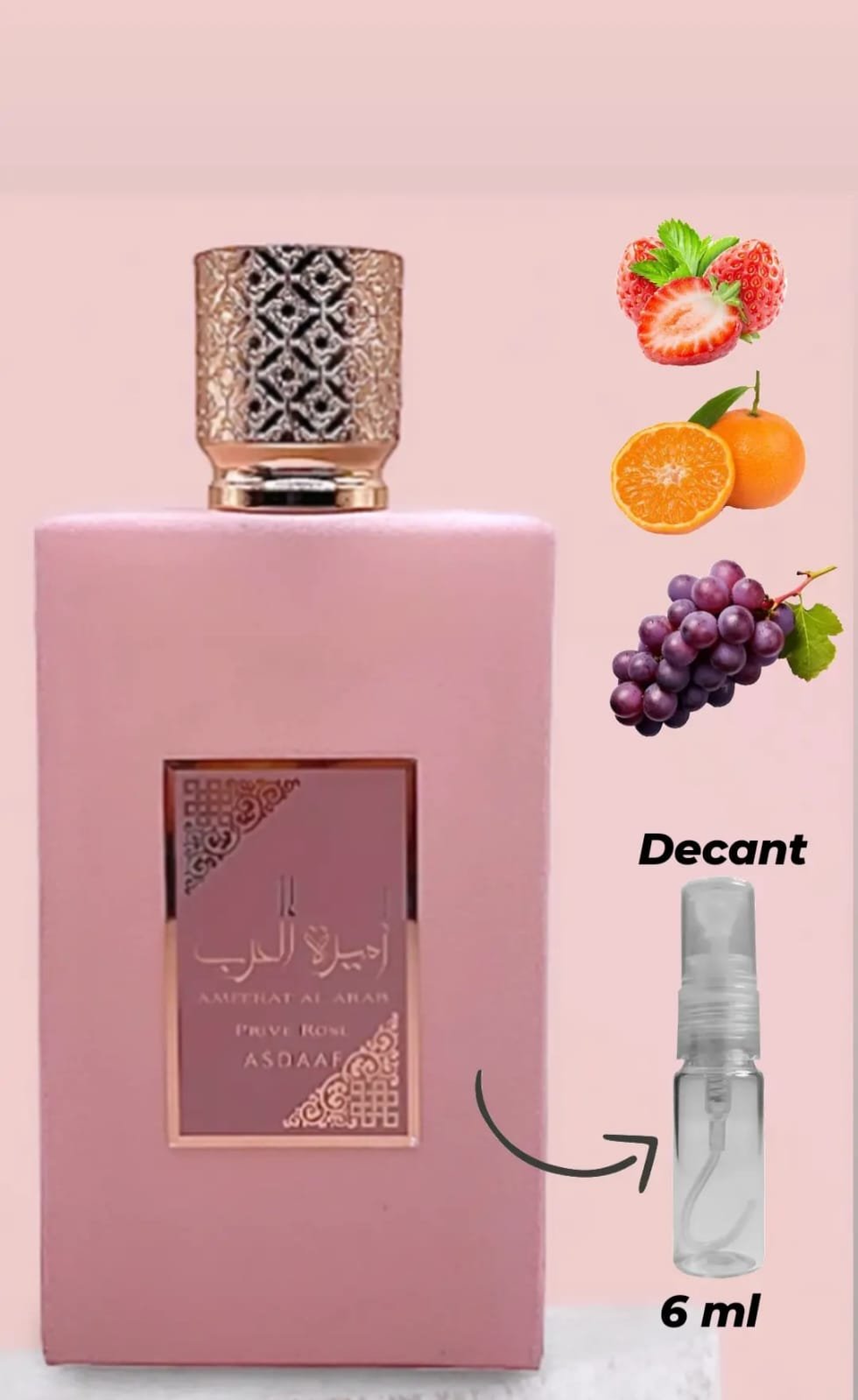 Decant Ameerat Al Arab Prive Rose Asdaaf - 5 ml ( rende até 75