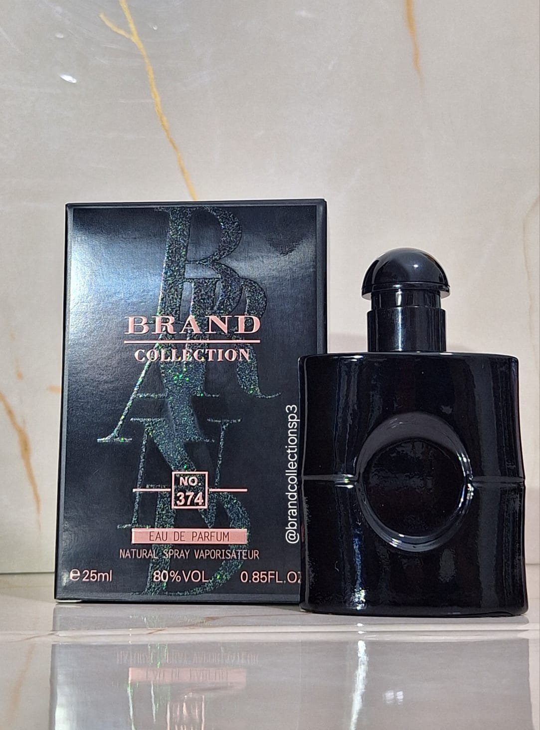 Brand Collection 374 Inspiração Black Opium Le Parfum 25ml