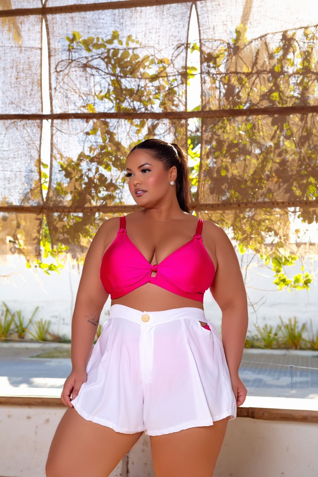 Moda fashion plus size praia