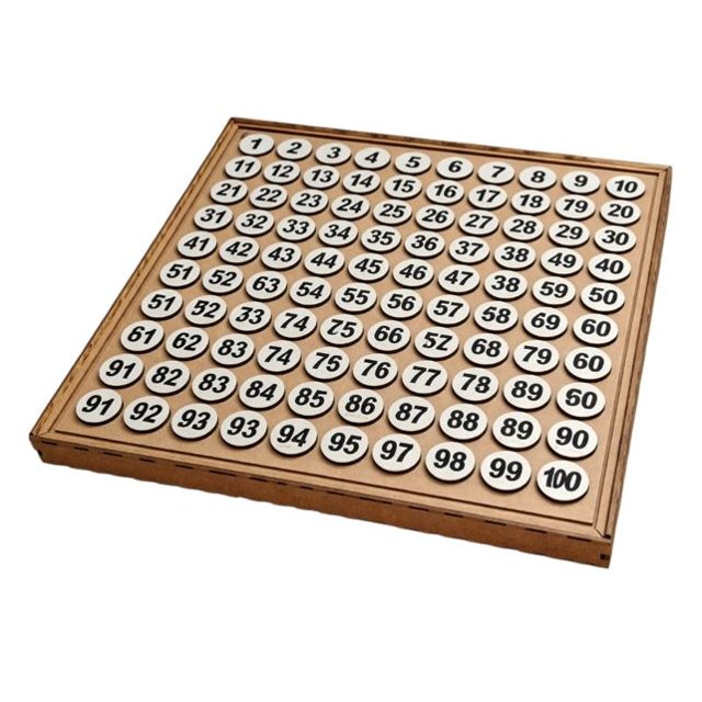 Tabuleiro Numérico de 1 a 100 Educativos Pedagógicos Brinquedos em ...