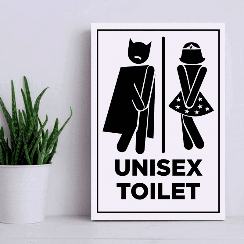 Placa Decorativa Unisex Toilet Lavabo Do4me Quadros E Personalizados