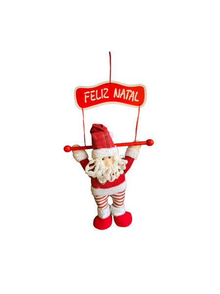 Enfeites de Natal Placa Para Decoração Com Cordão Frase: Ho Ho Ho, Feliz  Natal