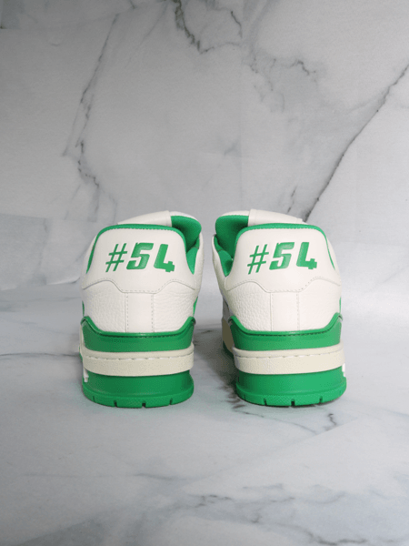 Tênis Louis Vuitton Trainer Branco e Verde | Zivē Club