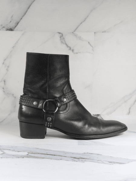 Bota Saint Laurent Wyatt Preta | Zivē Club