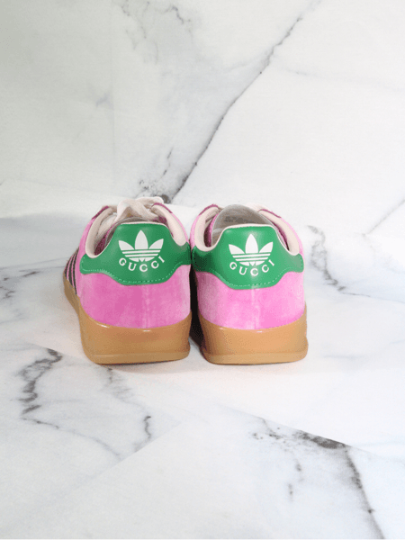 Tênis Gucci x Adidas Gazelle Rosa | Zivē Club