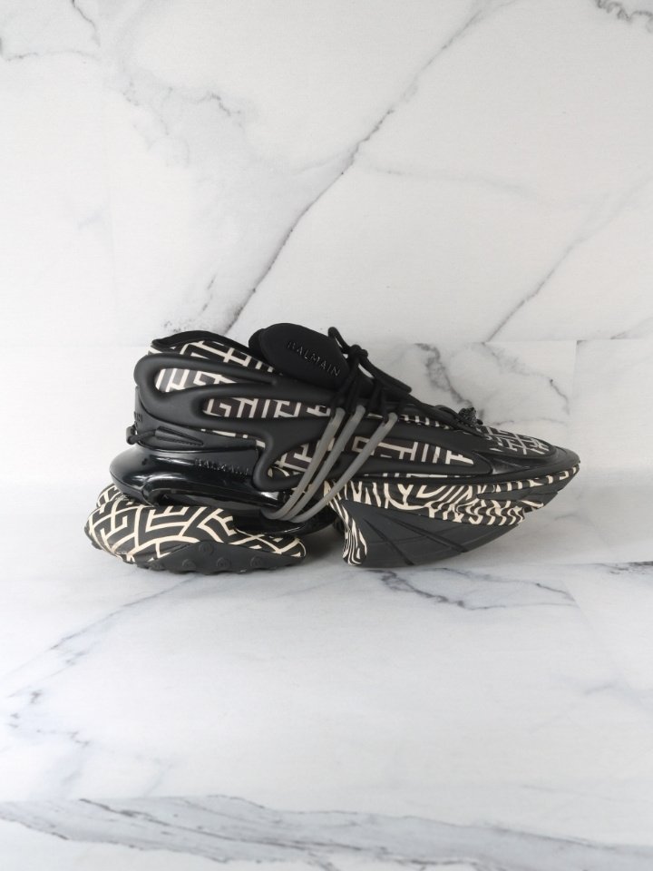 Tênis Balmain Unicorn Monograma Preto | Zivē Club