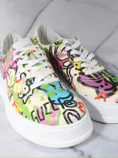 Tênis Gucci Chunky B GG Graffiti Branco - Main Image